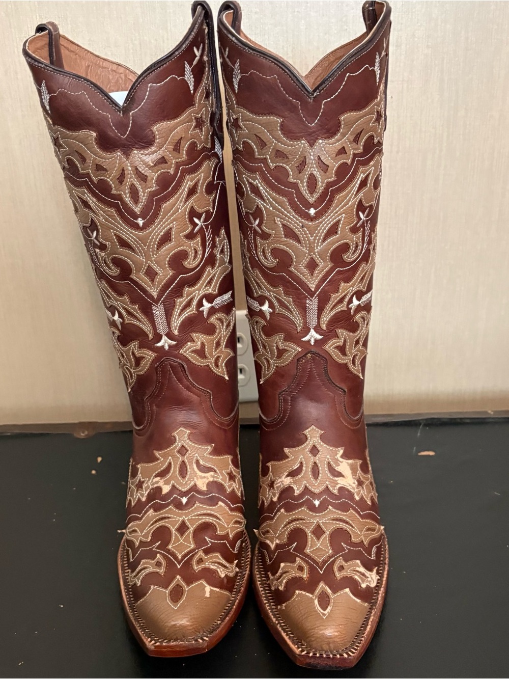 Tanner Mark size 9 Brown Western Cowboy Boots